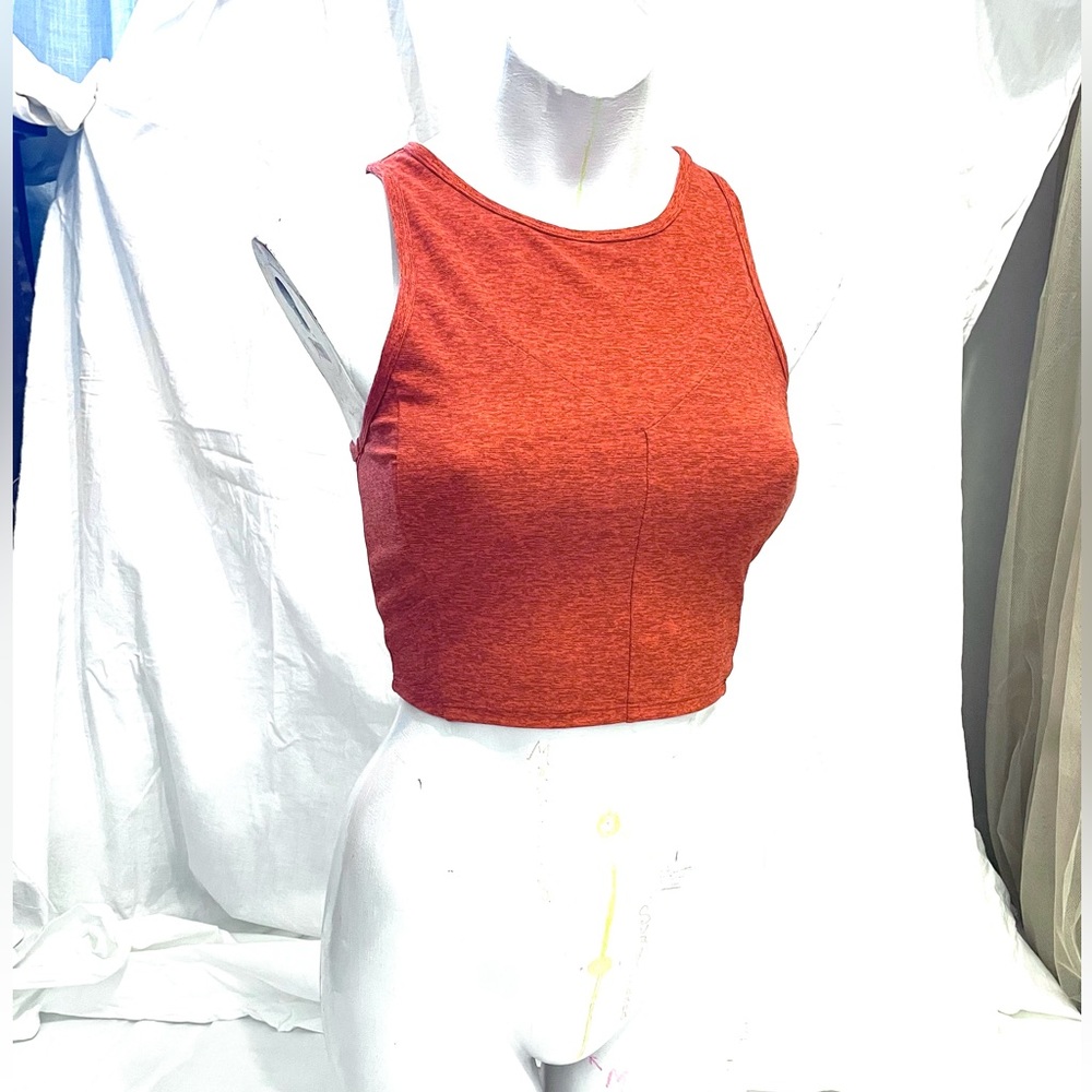 Joylab Crop Athletic Yoga Running Shirt w Back Cutout Size M